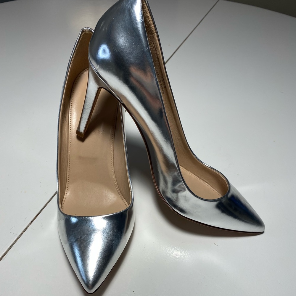 J.Crew Silver Heels Size 7.5